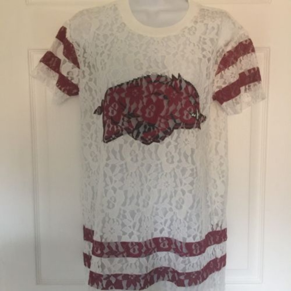 Arkansas Razorbacks NCAA E5 Women's Lace Top